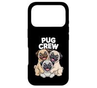 Pug Crew Cute Cartoon for Dog Moms & Dads Owners Pet Pug Case for iPhone 17 Pro