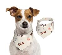 Pug Dog And Cat With Bone,Pet Bib Scarf Cats Dog Bandana Dogs Towel Bib Adjustable Pet Scarf,M