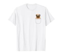 Pug Dog Animal in Pocket T-Shirt