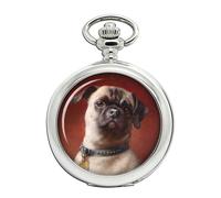 Pug Dog by Carl Reichert Pocket Watch