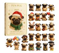 Pug Dog - Decorative 2D Animals Pendant for Home | Christmas Countdown Calendar 2D Acrylic Pendants | For Entrance Living Room Bedroom Kitchen Door Fireplace A