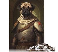 'pug Dog Dressed in Viking Puzzles for Adults & Teenagers Puzzles for Adults & Teenager Fun Puzzles Games 500pcs (52x38cm)