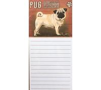 Pug Dog Magnetic Note Memo Pad - Clever charming attentive.
