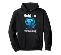 Pug dog mom Hold on Im thinking head skull dogs lover dad Pullover Hoodie