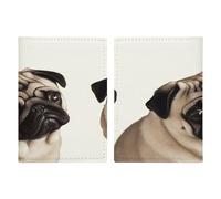 Pug Dog Passport Card Holder Travel Passport Covers Case Pu Passport Book Cover Passport Wallet Cover Case Passport Protective Cover Unisex Passport Protector, style, 20.3x13.8cm