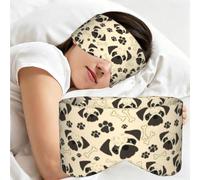 Pug Dog Pattern, Sleep Mask for Home Travel, Full Eye Covers Light Blocking Eye Mask Sleep Eye and Ear Muffs
