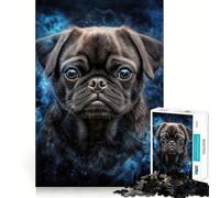 Pug Dog Portrait Jigsaw Puzzles for Adults1000 Piece Strengthen Memory Home Activity Clean Edge Festive Gift (50x75cm)