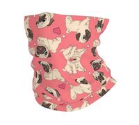 Pug Dog Print Face Mask Cover Cold Weather Scarf Gaiter Scarf Windproof Winter Neck Warmer For Men And Women