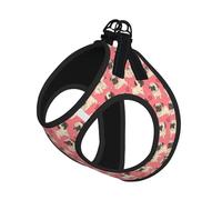 Pug Dog Print Pet Leash Vest For Small Dogs Cats, Adjustable Pet Harness Vest, Outdoor Walking Hiking