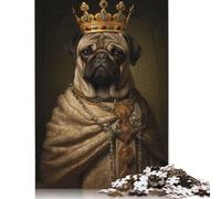 pug Dog Puzzles 500 Piece Puzzles Jigsaw Puzzles for Adults Educational Game Challenge Toy 500pcs (52x38cm)