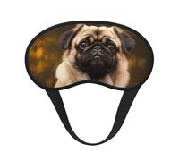 Pug Dog Sleep Mask for Side Sleeper, Blackout Sleeping Eye Mask, Soft Breathable Eye Cover for Women Men Travel Eyeshade, Relaxing Zero Pressure Night Blindfold