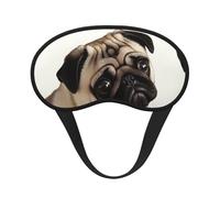 Pug Dog Sleep Mask for Side Sleepers: Blackout Eye Masks for Sleeping - Soft Breathable Soft Eye Shade Cover for Travel - Adjustable Night Blindfold for Men Women Gifts