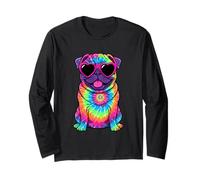 Pug Dog Tie Dye Art Long Sleeve T-Shirt