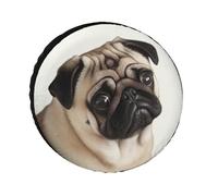 Pug Dog Universal Waterproof Trailer Tire Cover, Custom Trailer Wheel Cover, for Trailers, Trucks, RVs, SUVs from 24" to 36" (Fits 24 Wheels