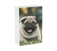 Pug Dogs Cigarette Case - Waterproof & Crush Proof Cigarette Holder Case for 20 King Size Cigarettes, Portable Pocket Size Travel Box for Men & Women