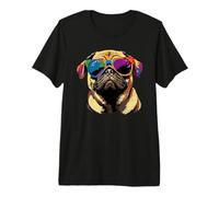 Pug Dogs Cool Sunglasses Pug Funny Dog Lover Pugs Premium T-Shirt