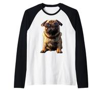 Pug Dogs Cool Sunglasses Pug Funny Dog Lover Pugs Raglan Baseball Tee