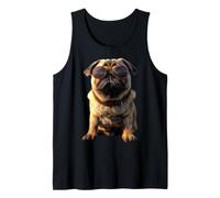 Pug Dogs Cool Sunglasses Pug Funny Dog Lover Pugs Tank Top