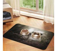 Pug Dogs Family Bokeh Mother And Cub Dogs Pets,Waterproof Pet Feeding Mat,PU Leather Placemats for Cat Dog Water Bowl,Food Mats,40x60cm