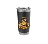 Pug Dressed As A Pirate Funny Dog Pug Halloween Stainless Steel Insulated Tumbler