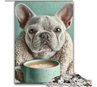 Pug Drinking Coffee Jigsaw Puzzles for Teenagers 2000 Jigsaws, Educational Games Home Decoration Deal As Gifts for The Whole Family (70x100cm)