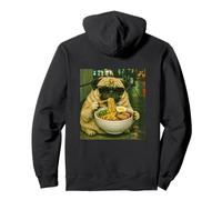 Pug Eating Ramen Noodles Meme Retro Pullover Hoodie