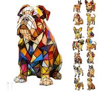 Pug & English Bulldog LED Bedside Lamp - USB-Powered Pet Decor Night Light, Dog Lover Gift for Home/Office