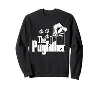 Pug-father Dog Dad Puppy Paw Print Funny Animal Fathers-Day Sweatshirt