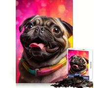 Pug Fiesta Hard Jigsaw Puzzle for Adults 1000 Pieces Solid Logic Toy Simple Fun Precision Cut (50x75cm)