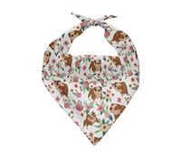 Pug Flower Pet Triangle Scarves Special Occasions Pets Dog Triangle Bibs Scarf Adjustable Dogs Bandana For Small Medium Large Dogs