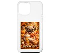 Pug Fun Dog Pet Pumpkin Animal Parody Art Fall Coffee Poster Case for iPhone 12 Pro Max