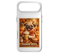 Pug Fun Dog Pet Pumpkin Animal Parody Art Fall Coffee Poster Case for iPhone Air