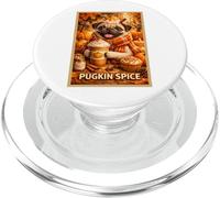 Pug Fun Dog Pet Pumpkin Animal Parody Art Fall Coffee Poster PopSockets PopGrip for MagSafe
