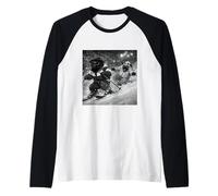 Pug Funny Boys Girls Costume Retro Meme Stuff Skiing Ski Raglan Baseball Tee