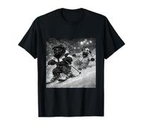 Pug Funny Boys Girls Costume Retro Meme Stuff Skiing Ski T-Shirt