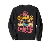 Pug Grandma My Grandkids Have Curly Tails Sweatshirt