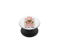 Pug Grandma - Spoiling Pugs Is My Job PopSockets Adhesive PopGrip