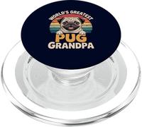 Pug Grandpa Worlds Greatest Retro Vintage Dog Lover PopSockets PopGrip for MagSafe