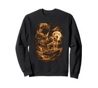 Pug Howling Moon Puggle Dog Fantasy Forrest Wilderness Sweatshirt