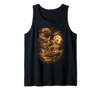 Pug Howling Moon Puggle Dog Fantasy Forrest Wilderness Tank Top