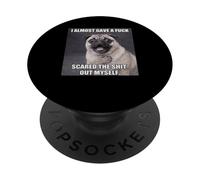 Pug I Almost Gave A Fuck Funny Meme Quote PopSockets Adhesive PopGrip