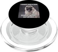 Pug I Almost Gave A Fuck Funny Meme Quote PopSockets PopGrip for MagSafe