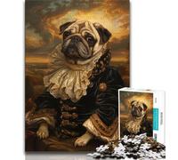 Pug in A Tuxedo Adult Jigsaws 1000 Pieces Difficult,Learning Educational Toys Family Games with Matching Poster And Trivia Sheet (38x26cm)
