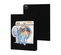 Pug in Laundry Washing Stylish Tablet Case Compatible with iPad Pro 2020/2021/2022 (12.9in) TPU Anti-Scratch Covers