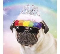 Pug in Sunglasses Greeting Card Lenticular 3D / Holographic - Any Occasion/Birthday