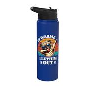 Pug It was Me I Let Him Out Pug Stainless Steel Insulated Water Bottle