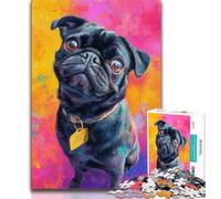 Pug Jigsaw Puzzles for Adults 1000,Challenging To Complete But Fun And Humorous Unique Home Decor And Gifts (38x26cm)