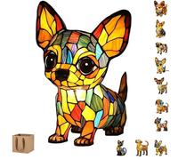 Pug Lamp, Corgi Lamp, Stained Resin French Bulldog Tabletop Night Light, Cute Pet Dogs Themed LED Table Lights with Warm Ambient Glow, Fun Gift for Dog Lovers(D)