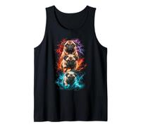 Pug Lightning Fantasy Dog Art Design Tank Top