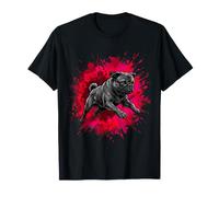 Pug Lover Colorful Portrait Dog Animal Cute Pug Owner T-Shirt